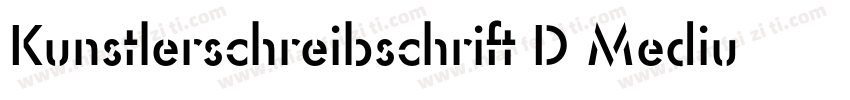 Kunstlerschreibschrift D Medium字体转换